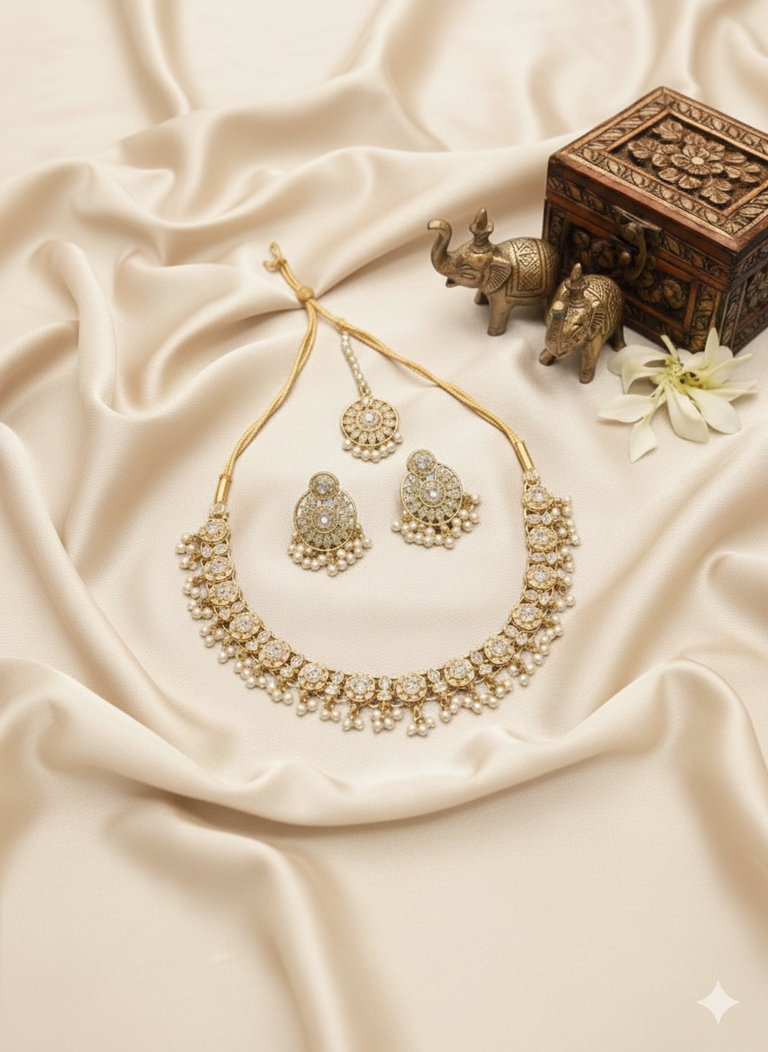 Noor-e-Pearl Polki Set